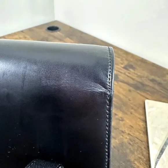 Burberry Nova Check Black Leather Shoulder Bag Authentic Vintage - Picture 13 of 16